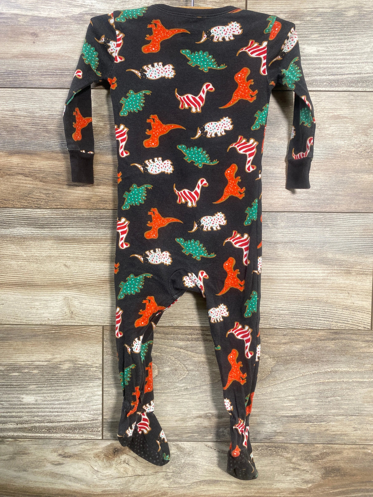 Old Navy Dinosaur Cookies Sleeper Grey sz 18-24m