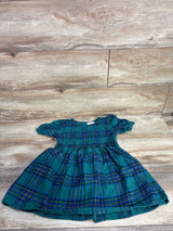 Cat & Jack Plaid Smocked Dress Green sz 4T