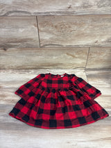 Baby Gap Buffalo Plaid Long Sleeve Dress Red sz 12-18m
