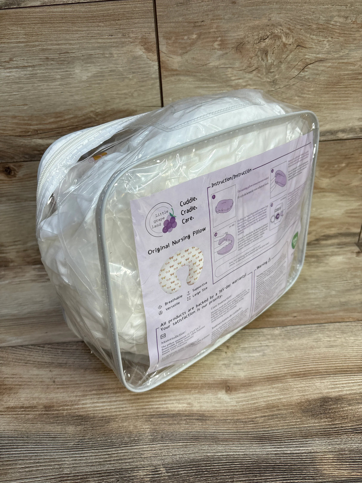 NEW Little Grape Land Nursing Pillow, Pink Gold Butterfly - Me n Mommy To Be