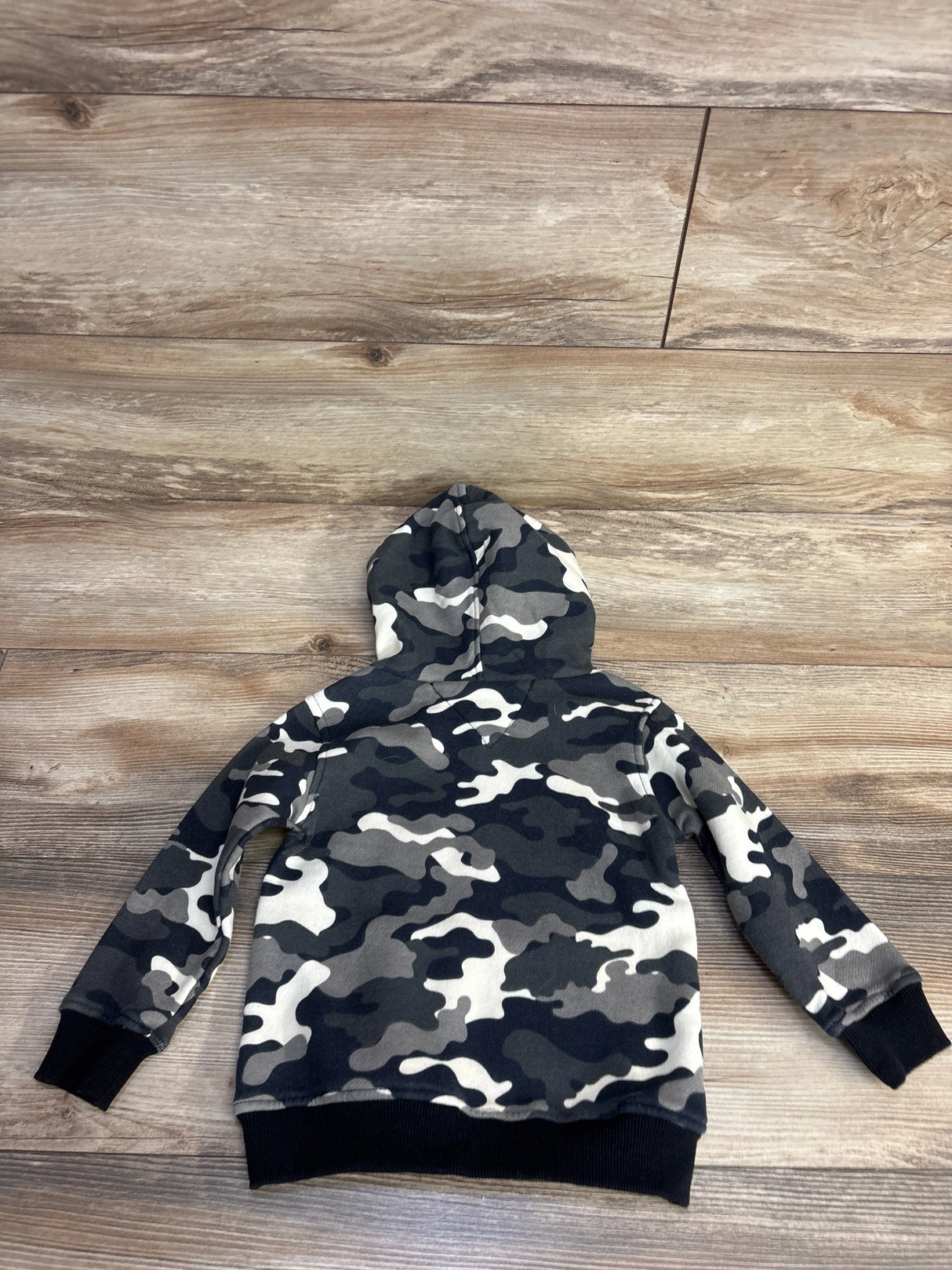 Kids Headquarters Camo Print Dude Hooded Pull Over Black sz 24m