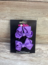 NEW Hair Bows 2pk Purple