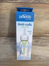 NEW Dr. Brown's Natural Flow Narrow Baby Bottle w/ Level 1 Slow Flow Nipple, 4oz