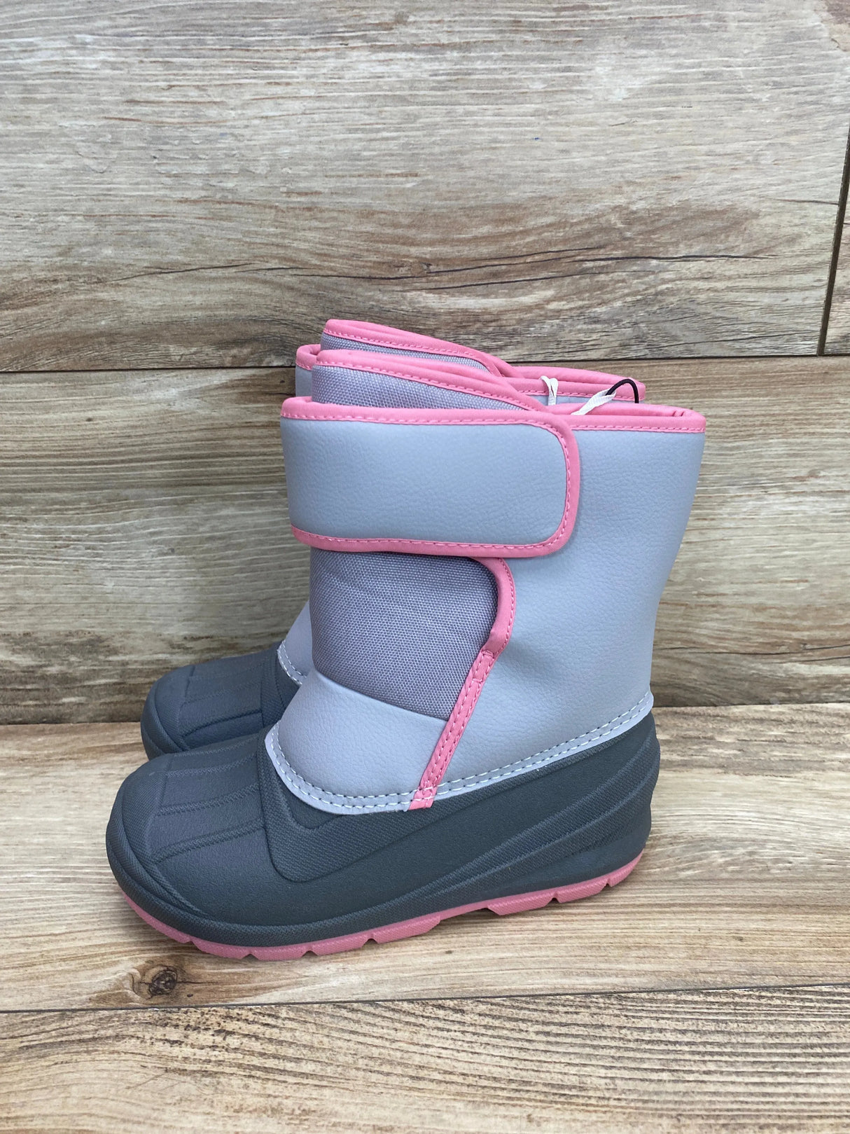 NEW Cat & Jack Girls' Grey Lenny Winter Snow Boots sz 12c