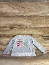 Epic Threads Fleece Pullover, Grey Heart Design sz 4T
