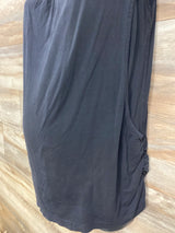 Sleeveless Ruched Maternity Nursing Tank Black sz Small