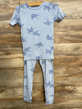 Just One You 2pc Manta Ray Pajama Set Light Blue sz 4T