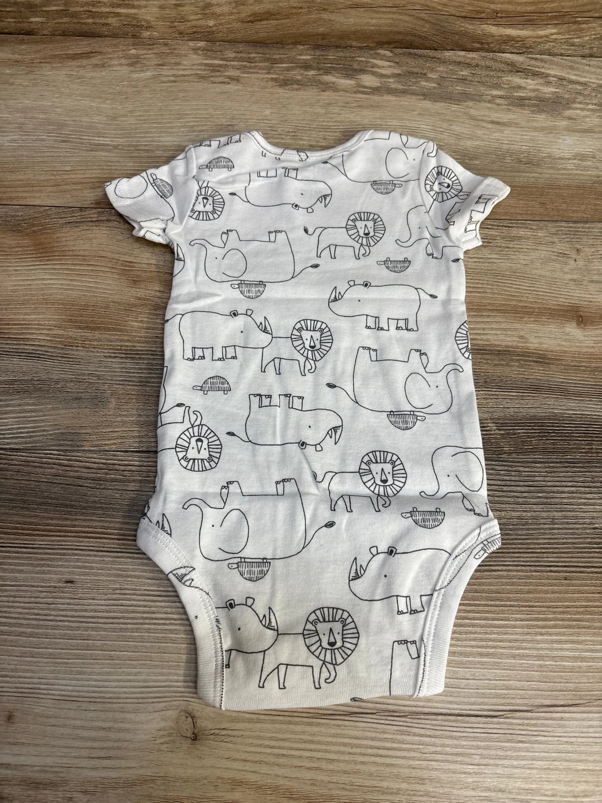 NEW Simple Joys Animal Print Bodysuit White sz 3-6m - Me n Mommy To Be