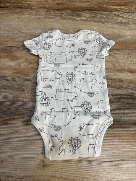 NEW Simple Joys Animal Print Bodysuit White sz 3-6m - Me n Mommy To Be