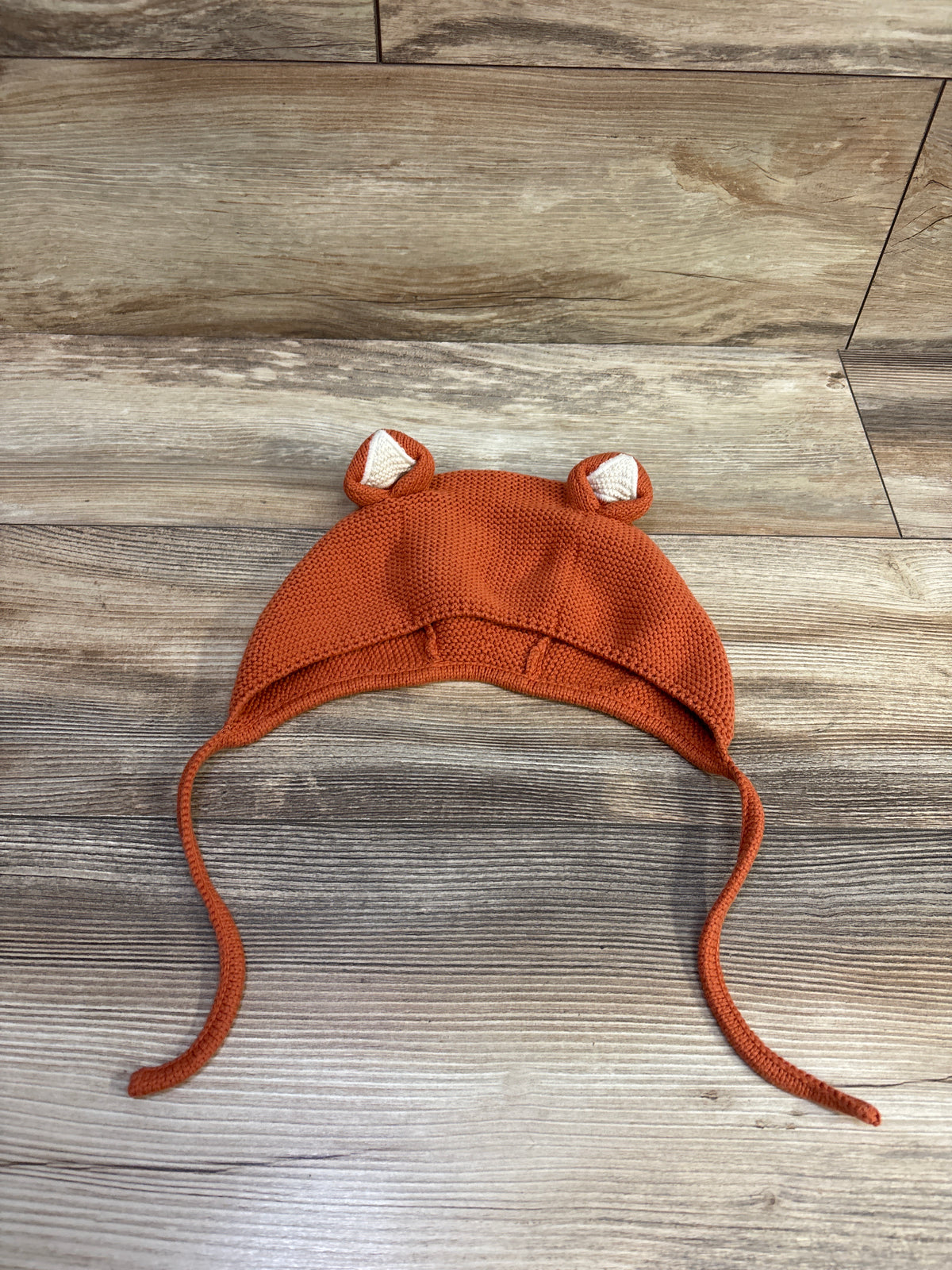 Hanna Andersson Knit Ear Hat Orange sz 2-5T