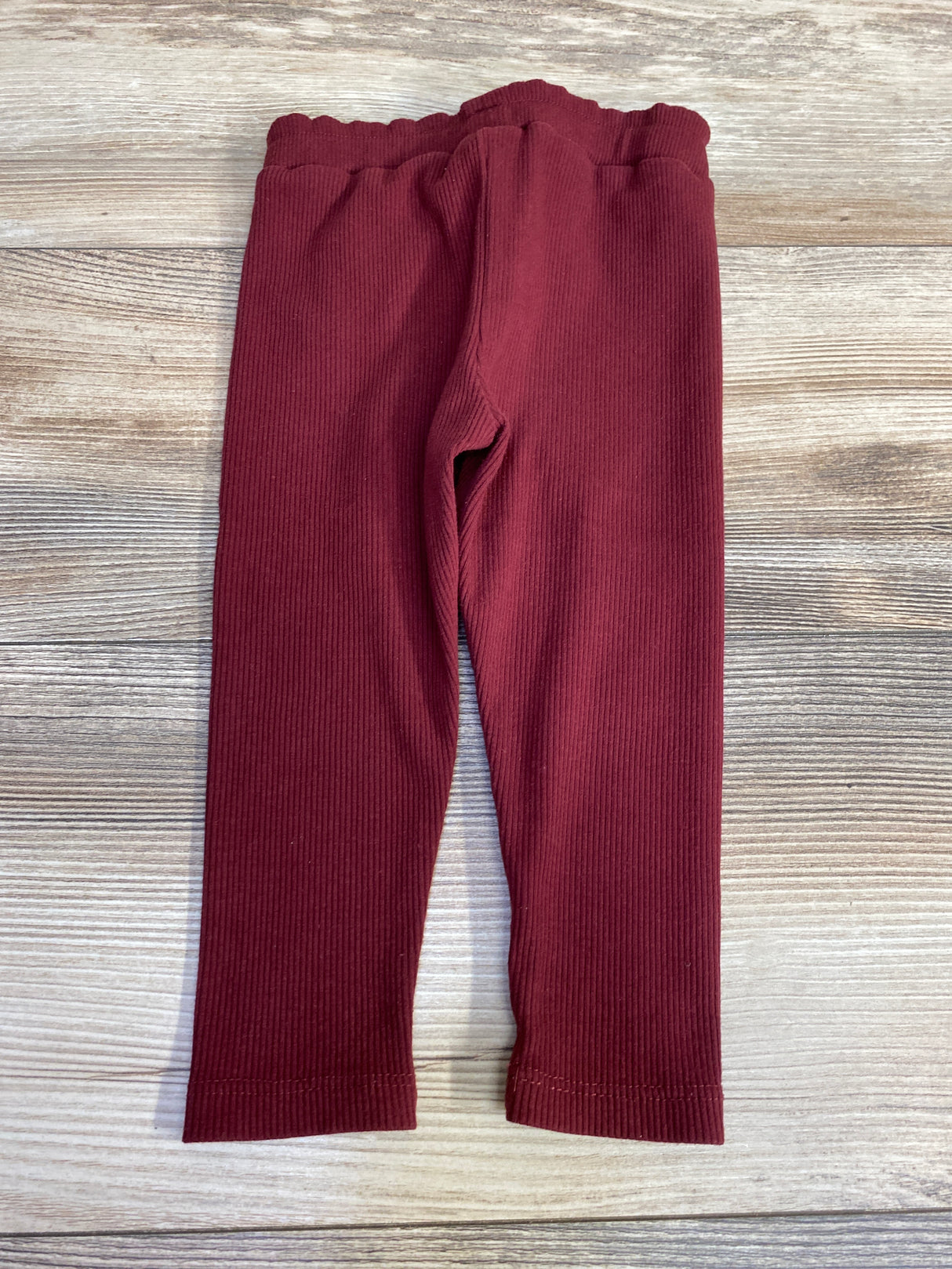 Chelsea & Violet Ribbed Leggings Burgundy sz 18m