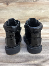 Cat & Jack Lace-Up Combat Moto Boots, Black sz 2c