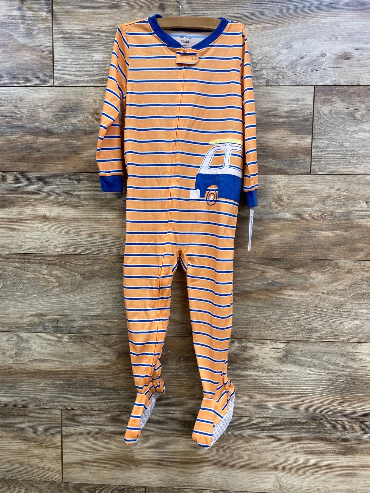NEW Carter's Zip Surf Van Sleeper Orange sz 3T