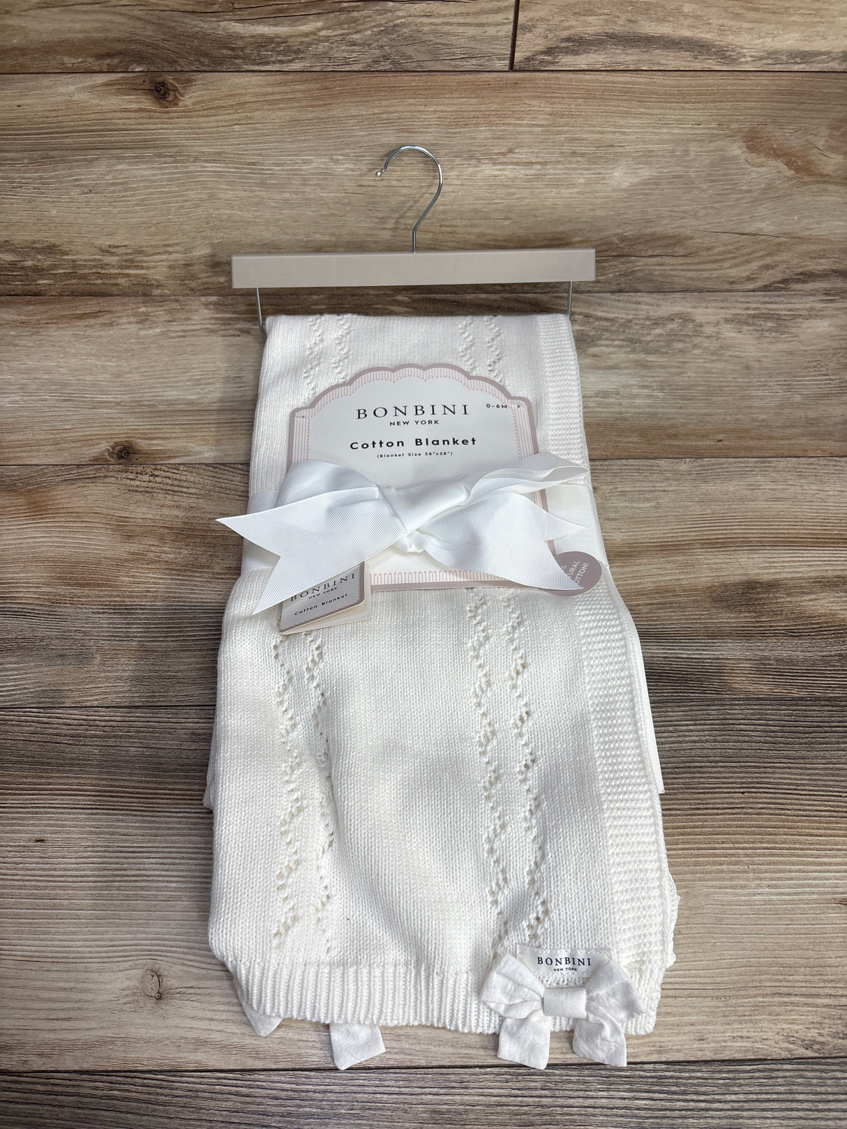 NEW Bonbini Cotton Blanket 0-6m White