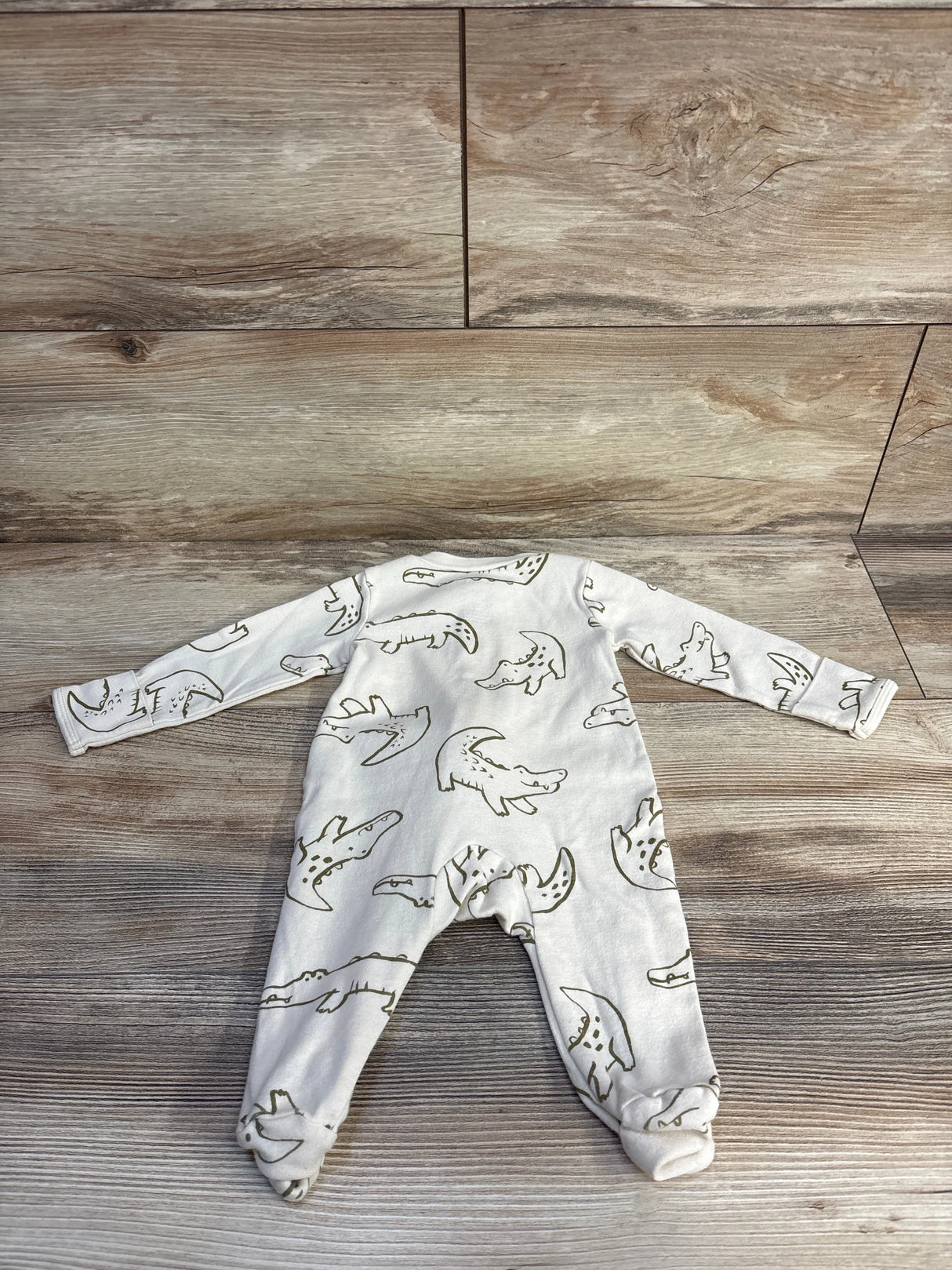 Carter's Alligator Print Sleeper Tan sz 3m