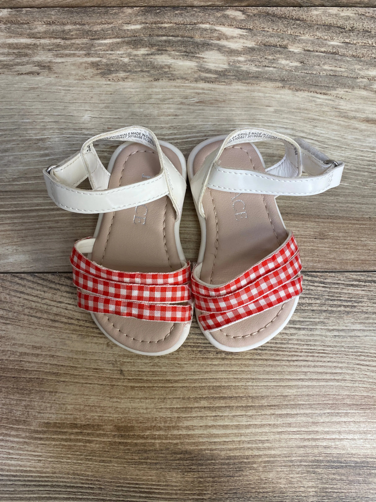 Handcrafted Children's Place Gingham Strappy Sandals sz 4c