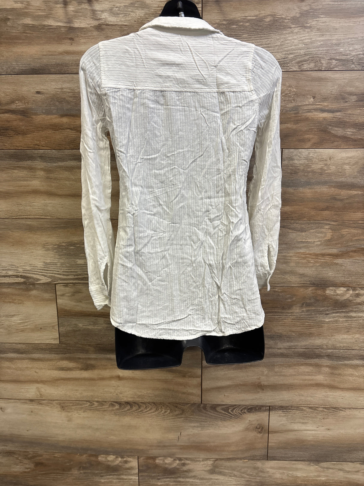 A Pea In The Pod Maternity Long Sleeve Tunic Blouse White sz XS