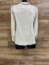 A Pea In The Pod Maternity Long Sleeve Tunic Blouse White sz XS