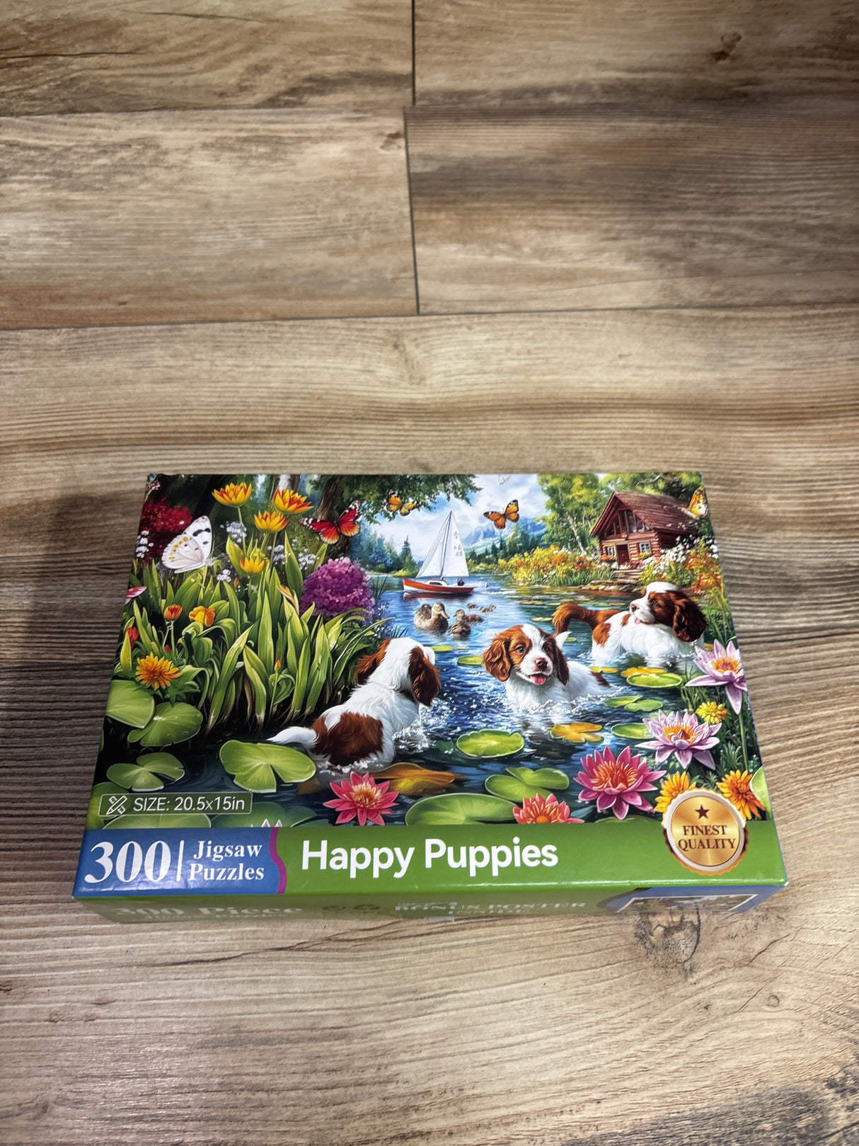 zhiseoyi 300pc Jigsaw Puzzle - Happy Puppies 20.5x15''
