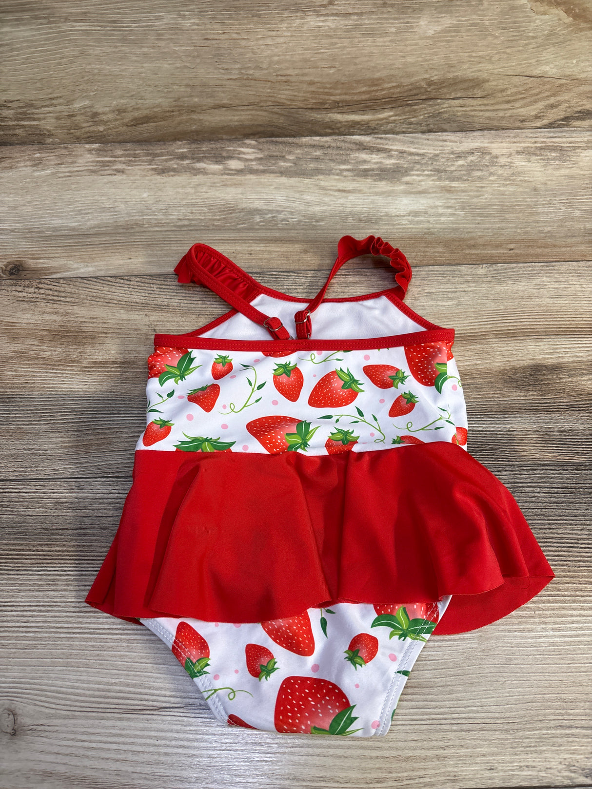 Strawberry 1pc Skirted Swimsuit White sz 12-18m