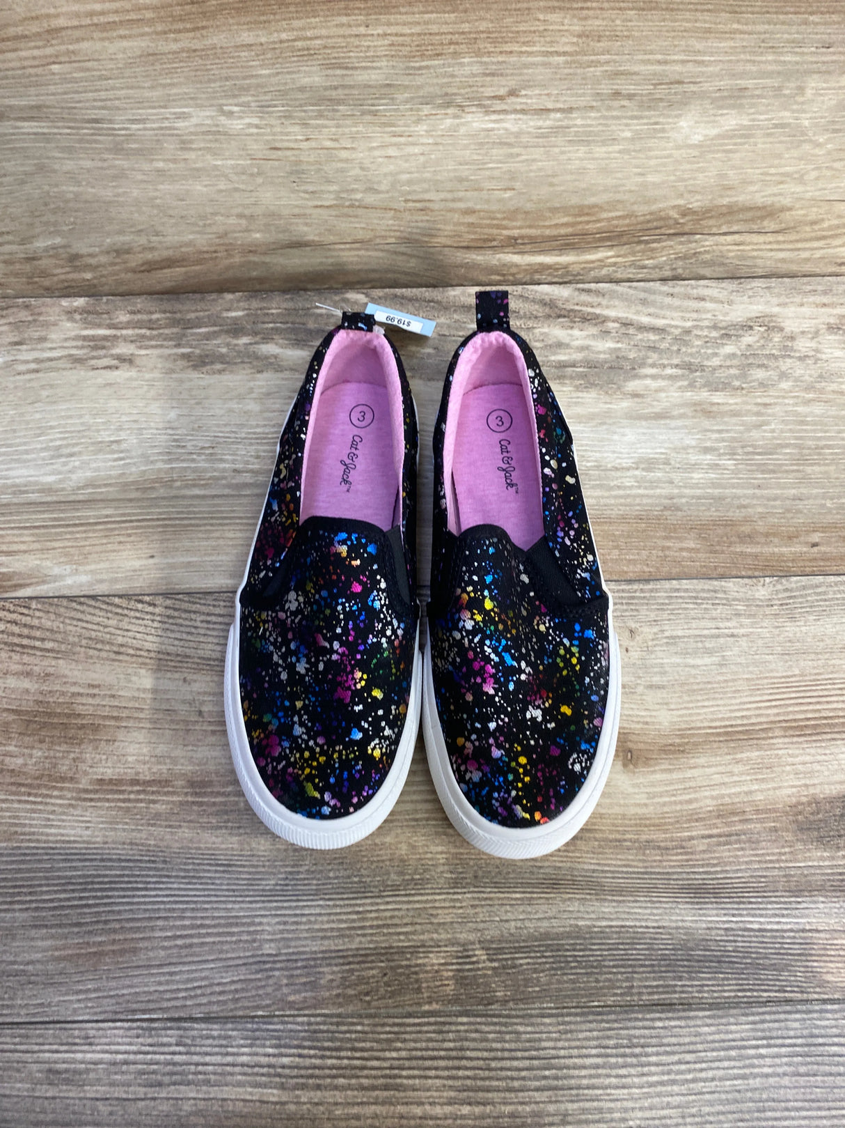 NEW Cat & Jack Sariah Slip-On Sneakers Black sz 3Y - Me n Mommy To Be