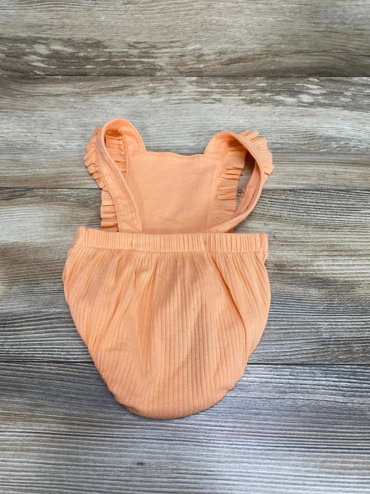 Cat & Jack Ribbed Bubble Romper Peach sz 0-3m