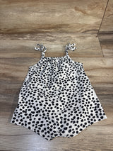 Old Navy Spotted Shortie Romper White sz 18-24m