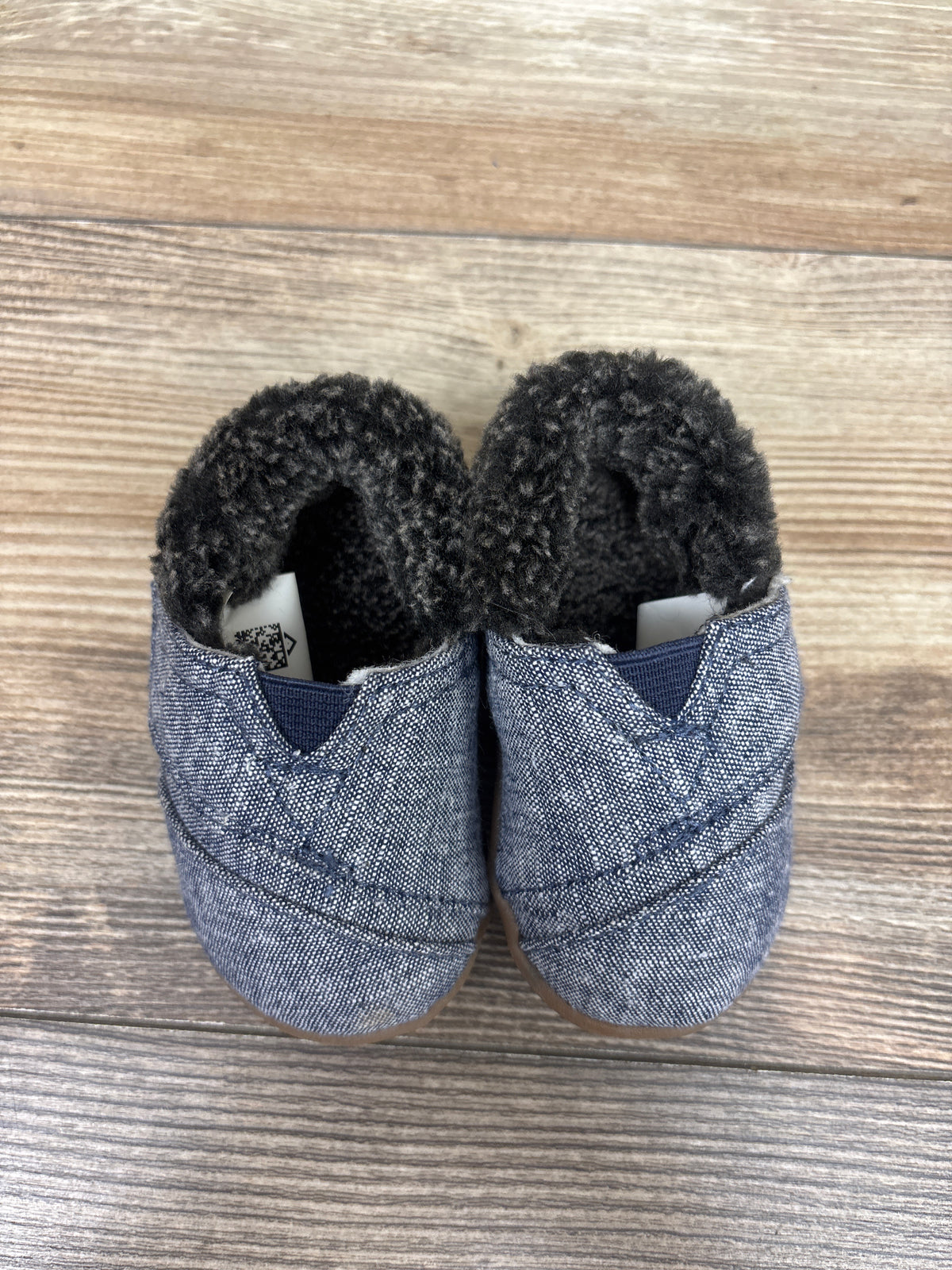 Toms Tiny House Slippers in Blue Chambray sz 2c