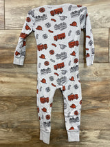 Old Navy Firetruck Sleeper Grey sz 3T