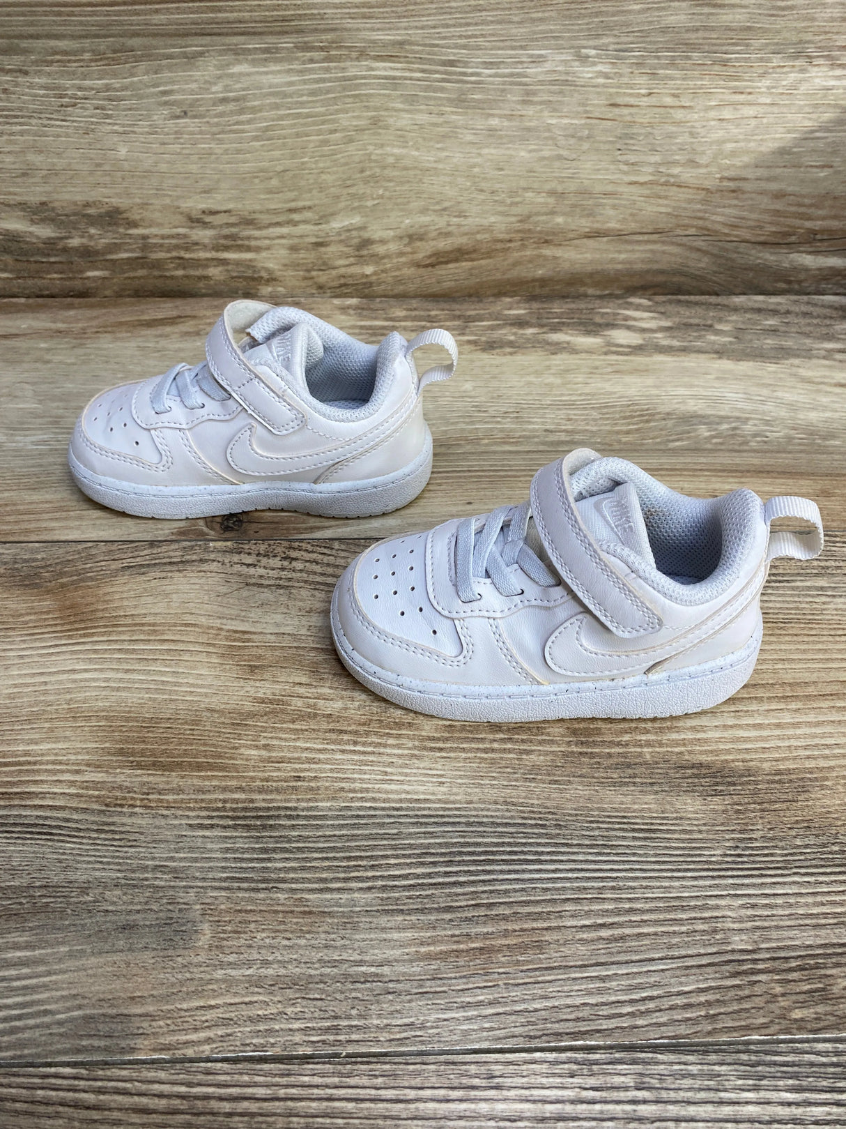 Nike Court Borough Low Recraft TD 'Triple White' Sneakers sz 6c