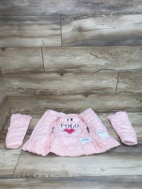 Ralph Lauren Pink Two Way Puffer Jacket sz 12-18m - Me n Mommy To Be