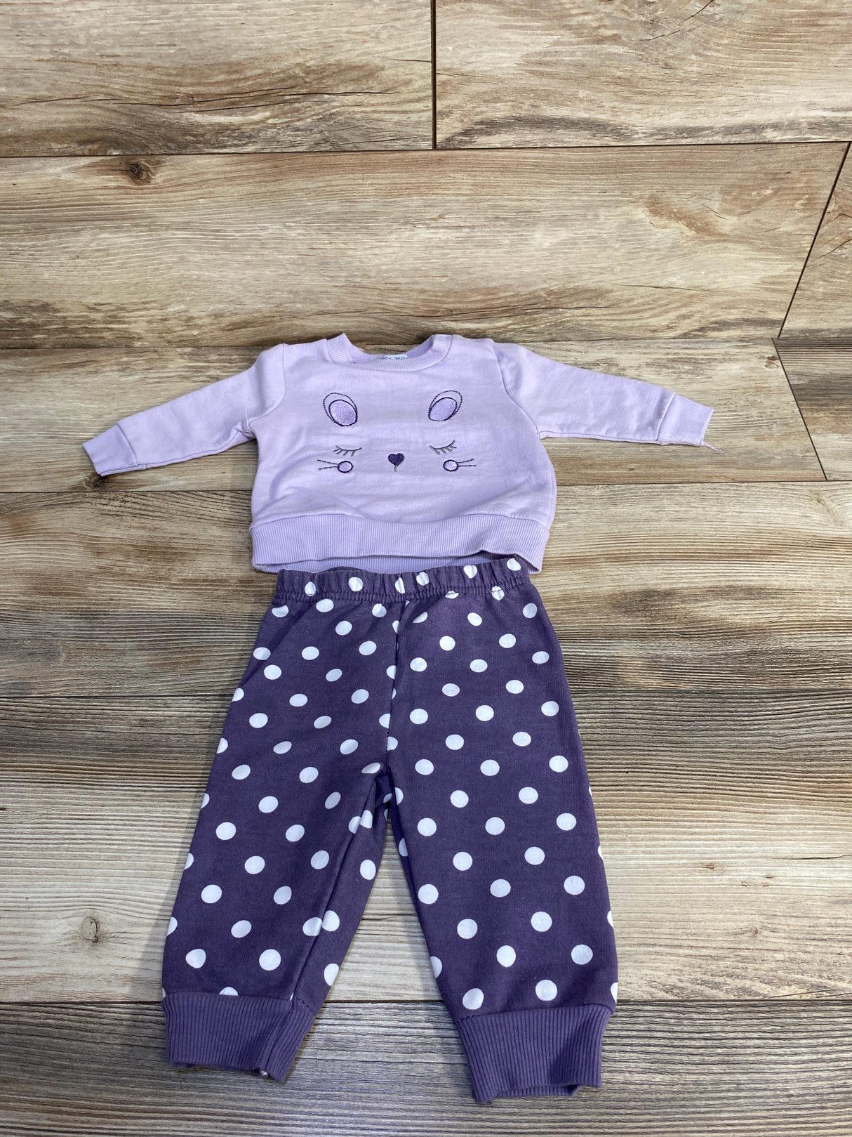 Mini Hop 2pc Bunny Pull Over Sweater & Joggers Lilac sz 6m