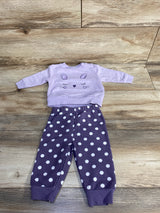 Mini Hop 2pc Bunny Pull Over Sweater & Joggers Lilac sz 6m