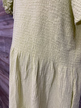 Ivy City Mother & Daughter Set Smocked Dress & Romper Lime sz 1X/3-6m