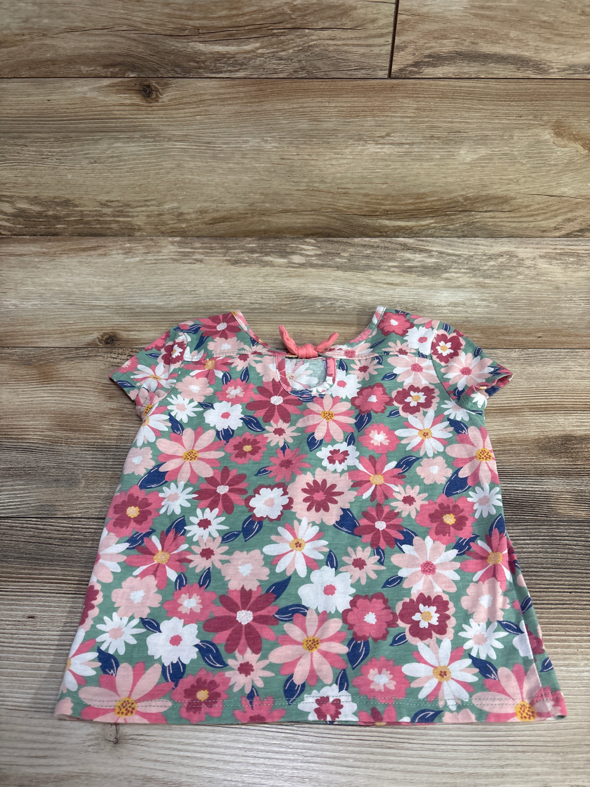 Epic Threads Floral Print Shirt Green sz 5T