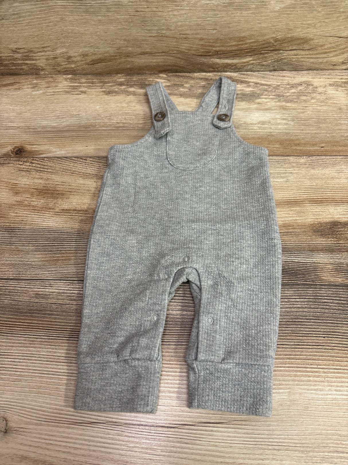 Cat & Jack Rib Knit Overalls Grey sz 0-3m