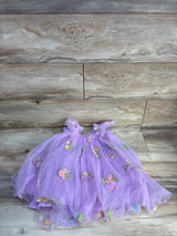 NNJXD Butterfly Embroidered Tulle Dress Purple sz 18-24m