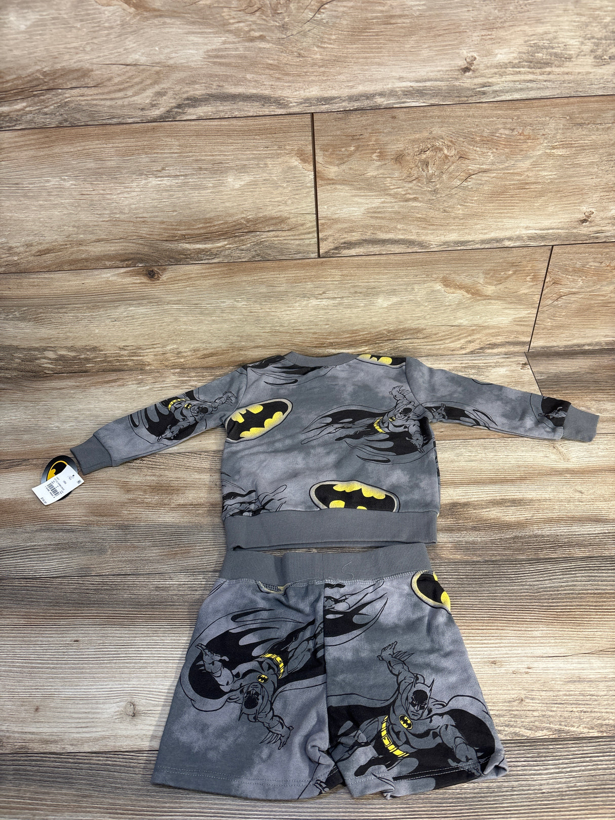 NEW Batman 2pc Sweatshirt & Shorts Set Grey sz 18m