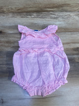 Old Navy Smocked Bubble Romper Pink sz 12-18m