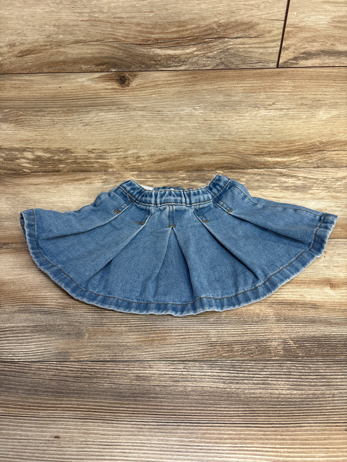 Shein Pleated Denim Skirt Blue sz 12-18m