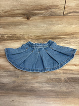 Shein Pleated Denim Skirt Blue sz 12-18m