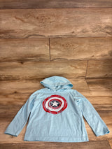 Marvel x Jumping Beans Hooded Captain America Shirt Light Blue sz 5T