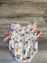 NWOT Adobabirl Smocked Farm Bubble Romper Ivory sz 12-18m