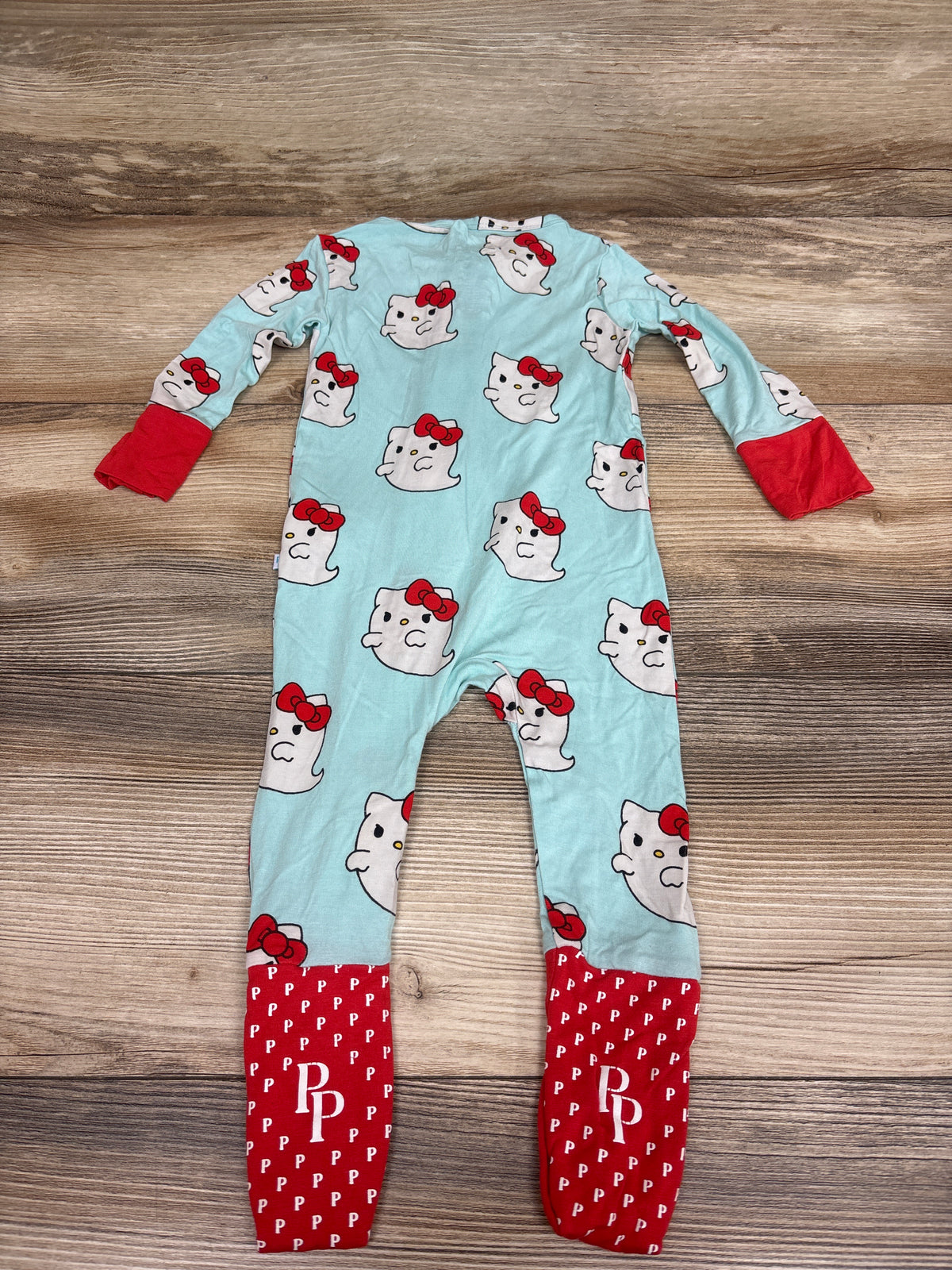Posh P. x Hello Kitty Ghost Bamboo Convertible Footie Blue sz 6-12m
