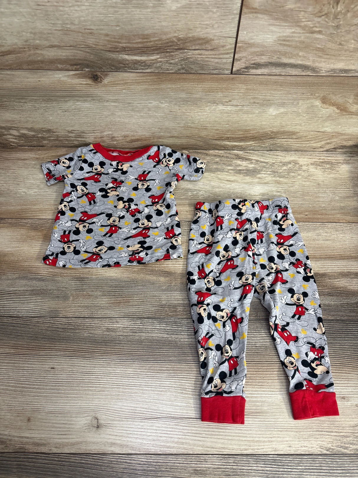 Disney Junior 2pc Mickey Mouse Pajama Set Grey sz 18m
