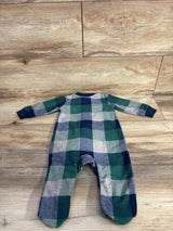Carter's Plaid Blanket Sleeper Green sz 9m