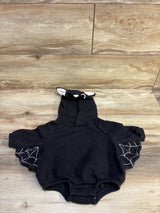 Old Navy Bat Costume Hooded Critter Fleece Romper Black sz 0-3m