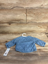 NEW Cat & Jack Chambray Quilted Jacket Blue sz 0-3m