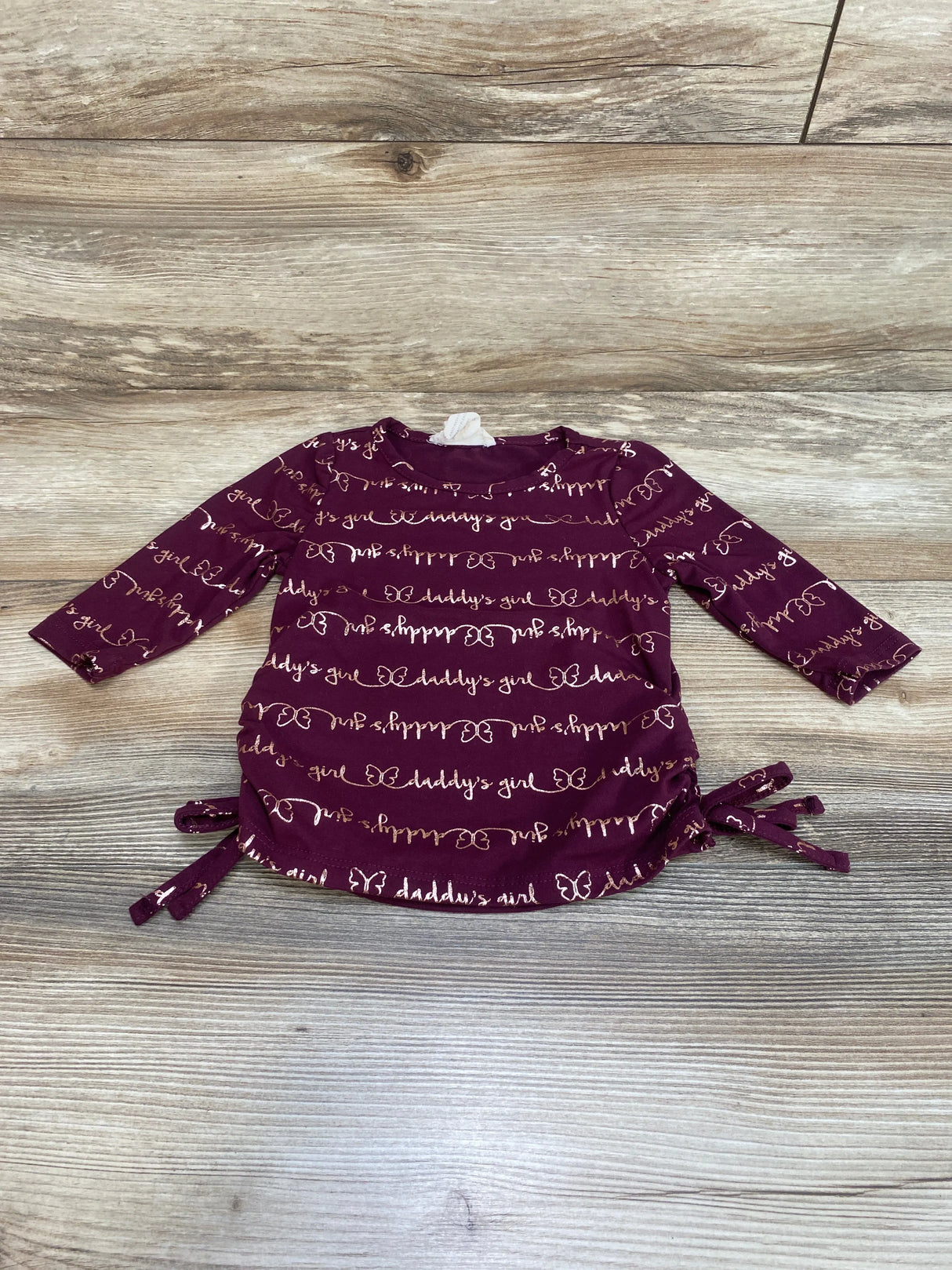 Emma & Elsa Daddy's Girls Shirt Purple sz 2T