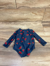 Just One You Watermelon 1pc Rashguard Swimsuit Navy sz 3m